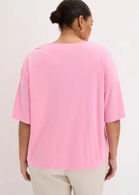 T-shirt doux en viscose m&eacute;lang&eacute;e, bonprix