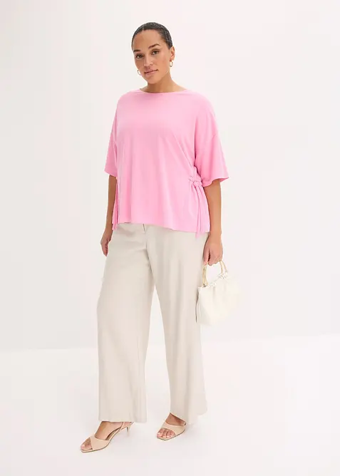 T-shirt doux en viscose m&eacute;lang&eacute;e, bonprix