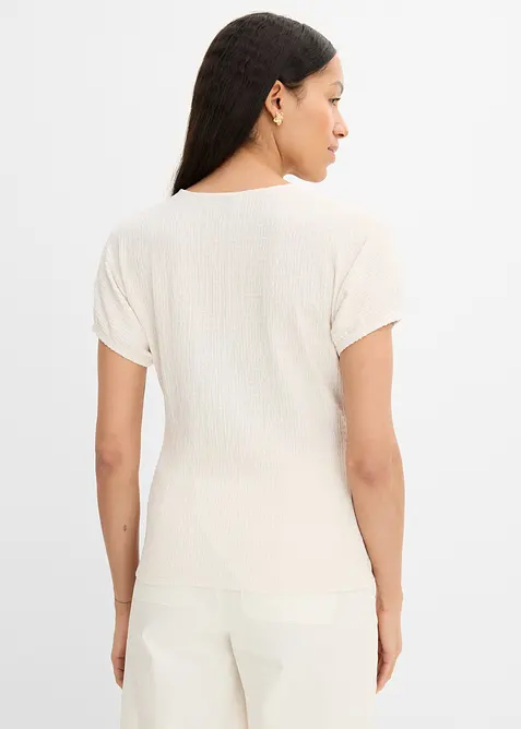 T-Shirt aus strukturiertem Material, bonprix