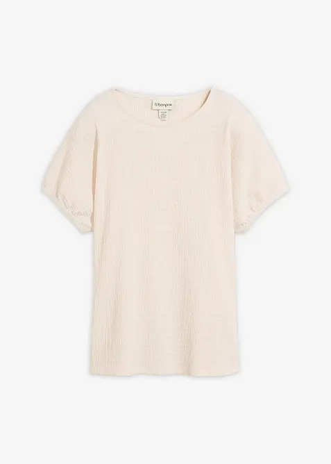 T-Shirt aus strukturiertem Material, bonprix