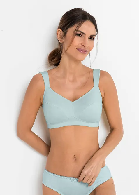 Lot de 2 soutiens-gorge coton sans armatures, bonprix