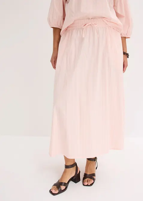 Jupe midi en coton extensible, bonprix
