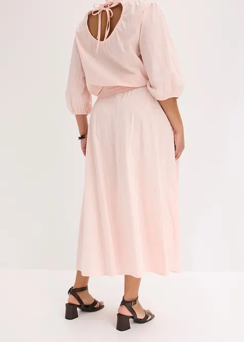 Jupe midi en coton extensible, bonprix