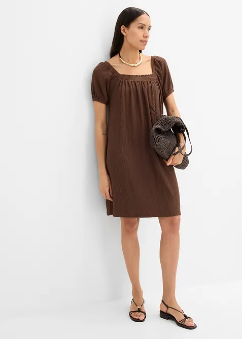 Jerseykleid aus strukturiertem Cr&ecirc;pe, bonprix