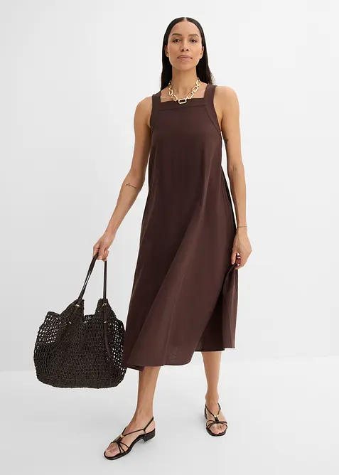 Maxikleid aus Leinenmix mit Bindedetail hinten, bonprix