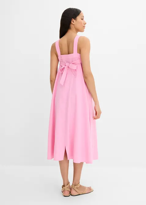 Maxikleid aus Leinenmix mit Bindedetail hinten, bonprix