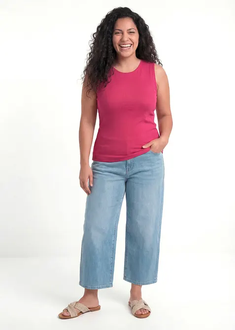Lot de 2 tops c&ocirc;tel&eacute;s 100% coton, bonprix