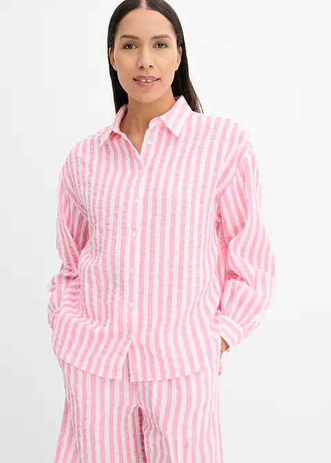 Musselin-Hemdbluse aus reiner Baumwolle, bonprix