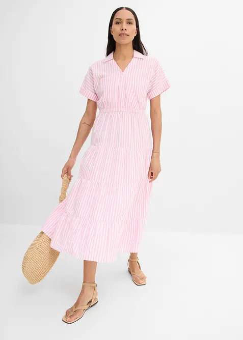 Robe style portefeuille 100% coton, bonprix