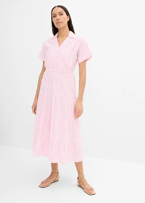 Robe style portefeuille 100% coton, bonprix