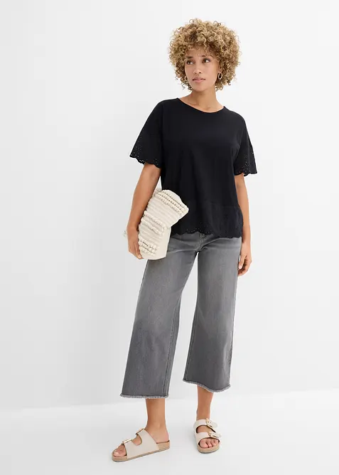 Jean large 7/8 extensible, bonprix