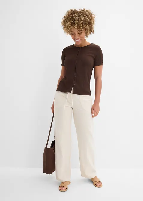 Shirt mit Struktur und Knopfleiste, bonprix