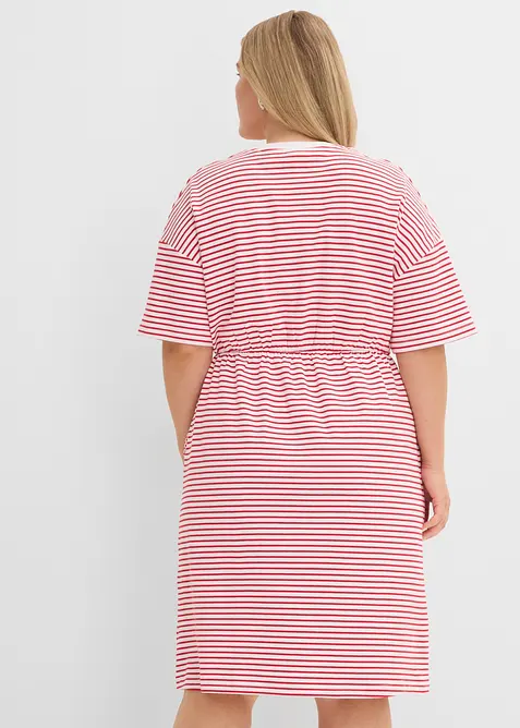 Gestreiftes T-Shirt mit Stickerei, bonprix