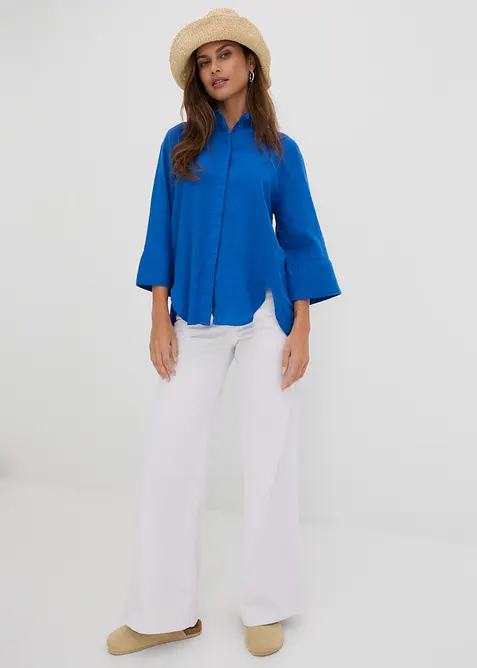 Jean large, taille mi-haute, extensible, bonprix