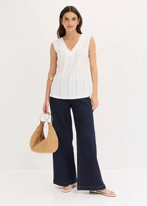 Top en broderie anglaise, bonprix