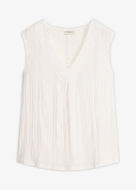 Top en broderie anglaise, bonprix