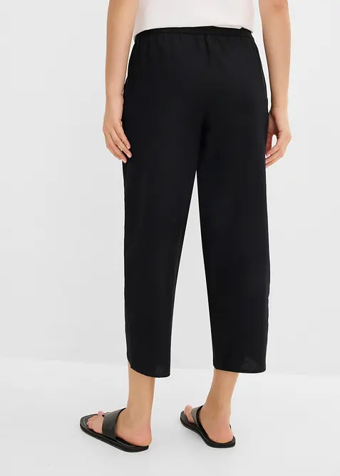 Pantalon 3/4 a&eacute;rien en lin m&eacute;lang&eacute;, bonprix
