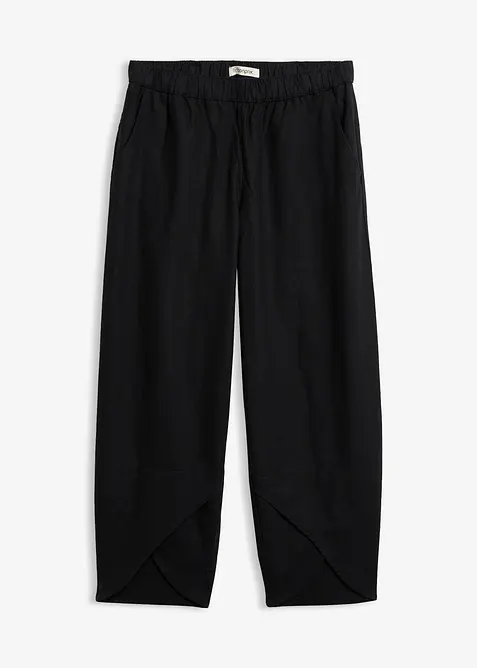 Pantalon 3/4 a&eacute;rien en lin m&eacute;lang&eacute;, bonprix
