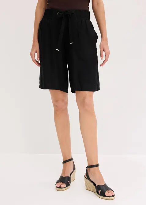 Bermuda en viscose avec ceinture &agrave; nouer, bonprix