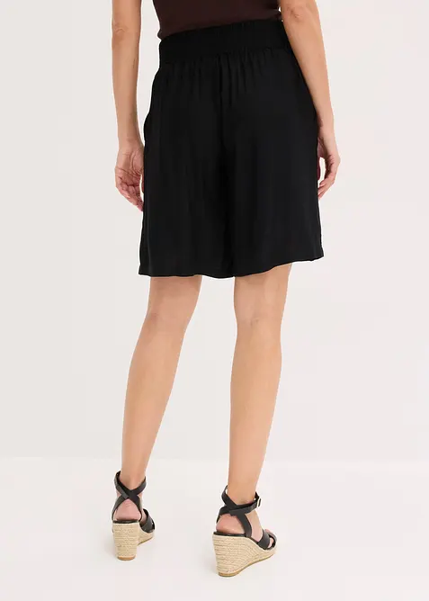 Bermuda en viscose avec ceinture &agrave; nouer, bonprix