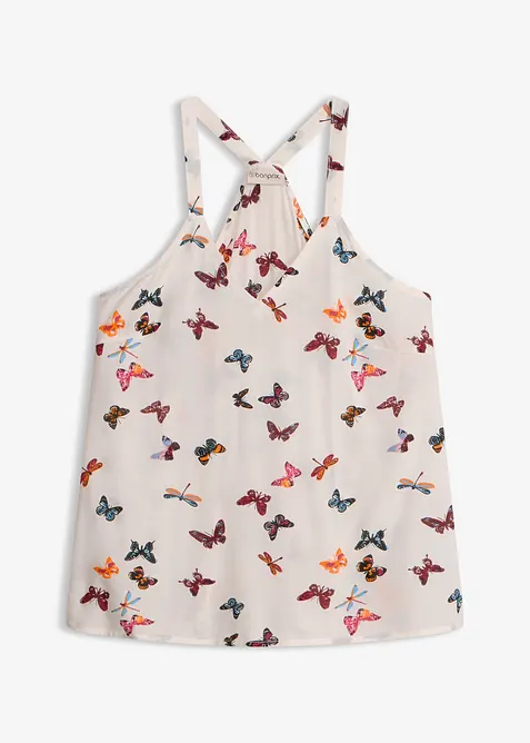 Blusentop aus reiner Viskose, bonprix