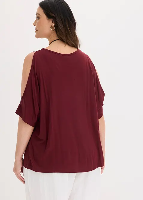 T-shirt en viscose avec d&eacute;coupes, bonprix