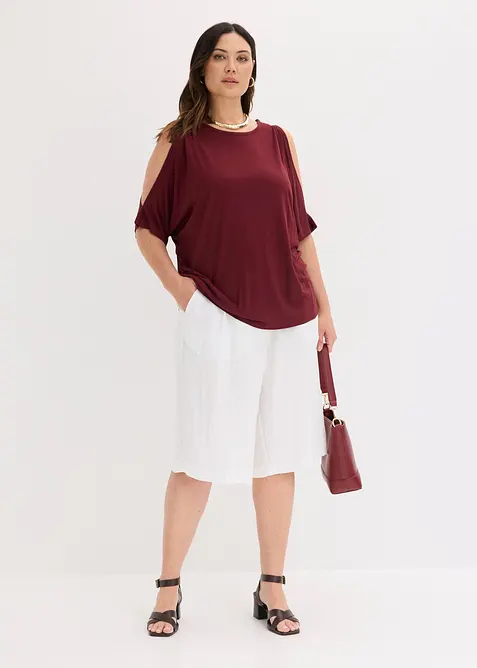 T-shirt en viscose avec d&eacute;coupes, bonprix