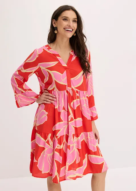 Tunika-Kleid aus flie&szlig;ender Viskose, bonprix