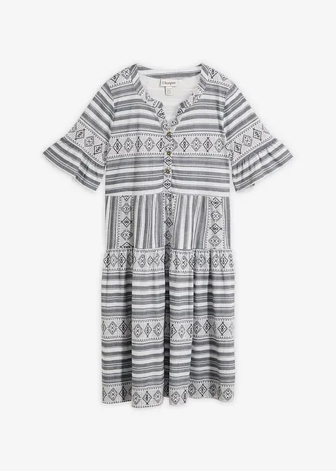 Shirtkleid aus flie&szlig;endem Viskose-Mix, bonprix