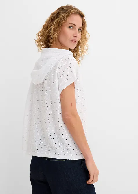 T-shirt col Henley &agrave; capuche, bonprix