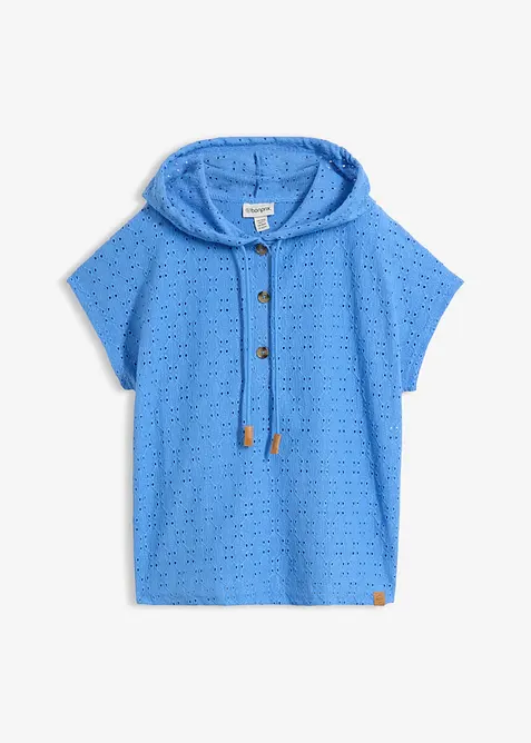 T-shirt col Henley &agrave; capuche, bonprix
