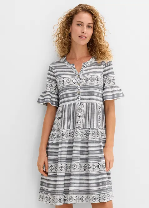 Shirtkleid aus flie&szlig;endem Viskose-Mix, bonprix