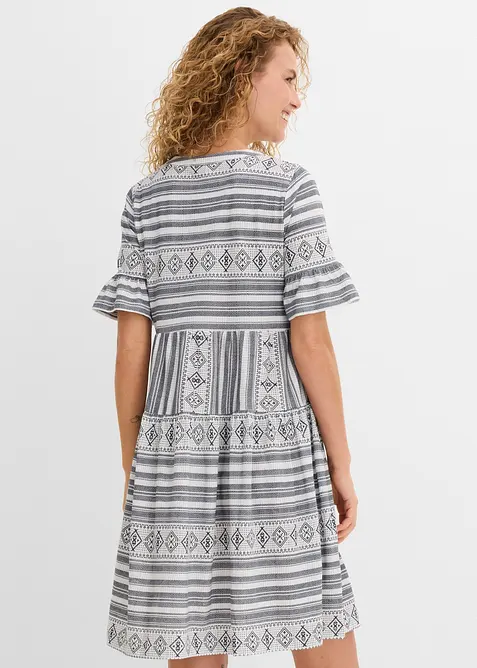 Shirtkleid aus flie&szlig;endem Viskose-Mix, bonprix