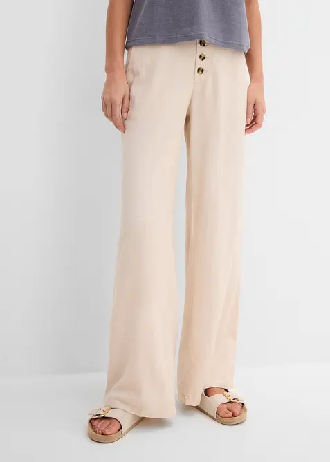 Palazzo-Hose mit Leinen, bonprix