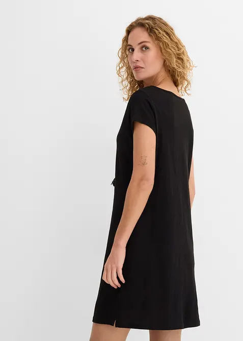 Flammgarn-Jerseykleid aus reiner Baumwolle, bonprix