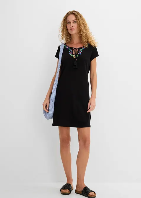 Flammgarn-Jerseykleid aus reiner Baumwolle, bonprix