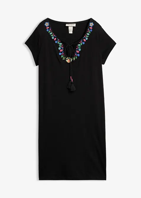 Flammgarn-Jerseykleid aus reiner Baumwolle, bonprix