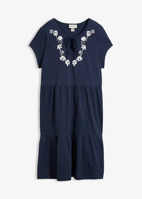 Baumwoll Tunika-Kleid, kurzarm, bonprix