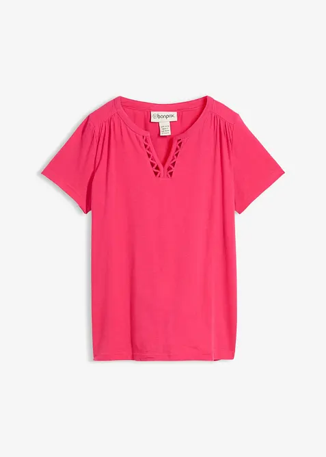 T-shirt &agrave; encolure originale, bonprix