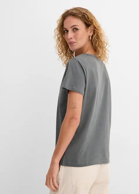 Shirt mit dekorativem Ausschnitt, bonprix