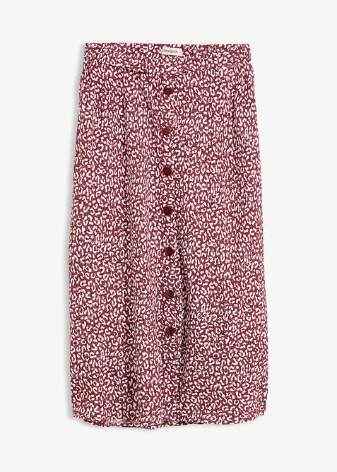 Midi-Viskoserock mit Taschen, bonprix