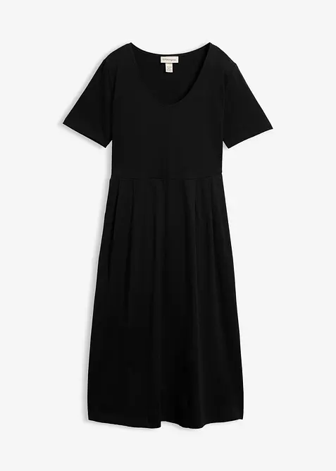 Baumwoll-Jerseykleid, Midil&auml;nge, bonprix