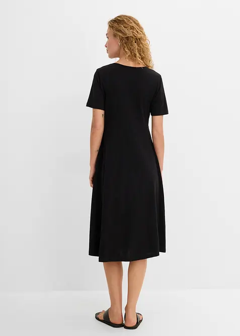 Baumwoll-Jerseykleid, Midil&auml;nge, bonprix