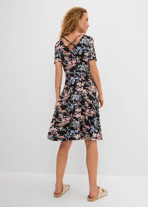 Knieumspielendes Jerseykleid in A-Linie, bonprix