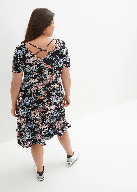 Knieumspielendes Jerseykleid in A-Linie, bonprix