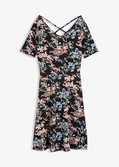 Knieumspielendes Jerseykleid in A-Linie, bonprix