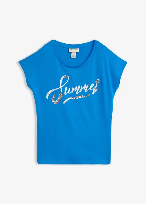 T-shirt avec inscription &agrave; sequins, bonprix
