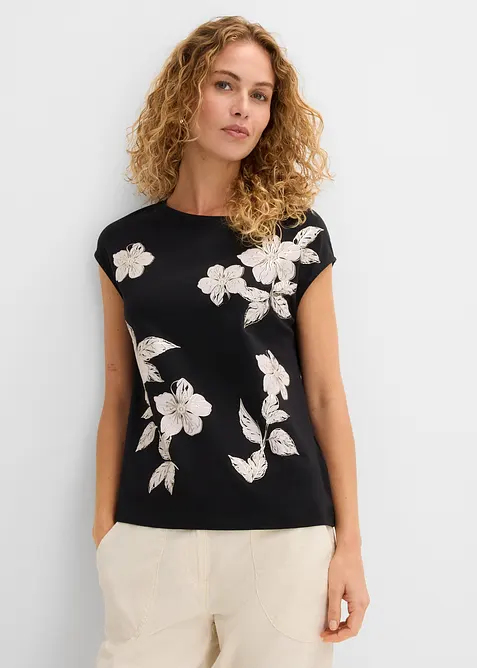 Shirt mit floralem Muster, bonprix