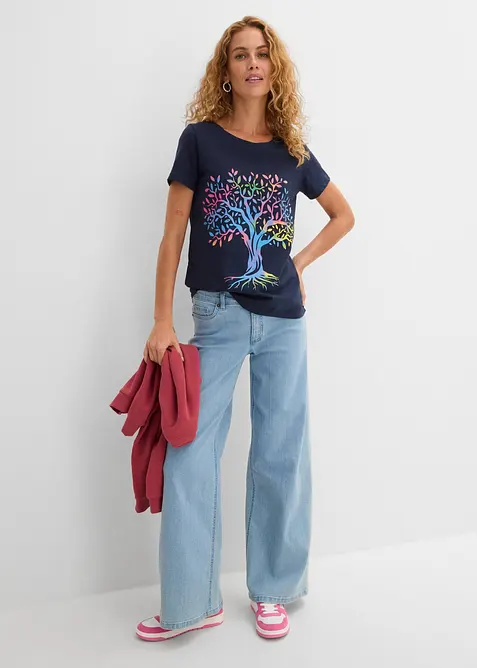 T-shirt coton imprim&eacute;, bonprix