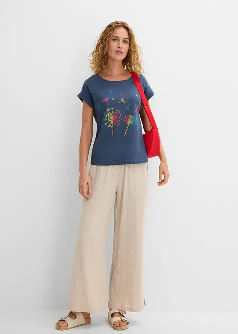 T-Shirt mit floralem Print, bonprix